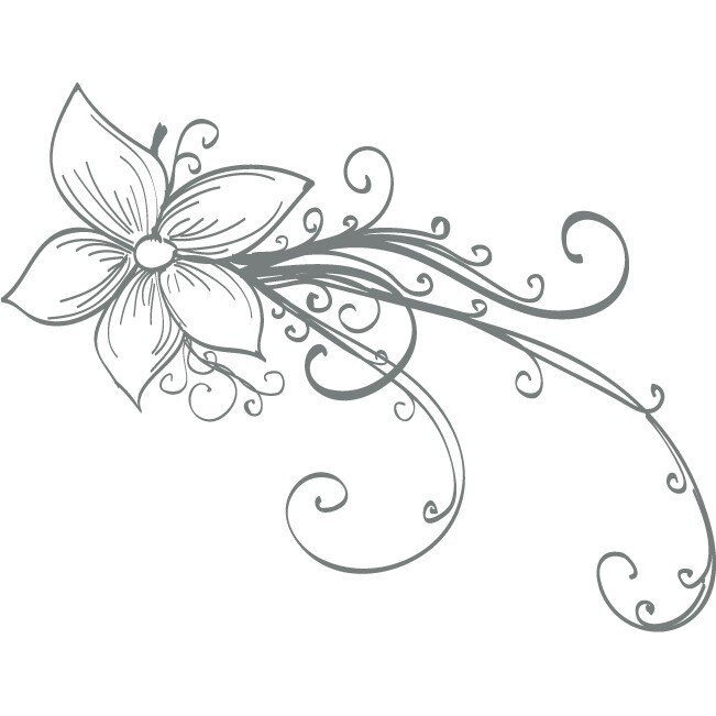 Orhideea fericita - Sticker Decorativ - Gri Metal - 144 x 110 cm